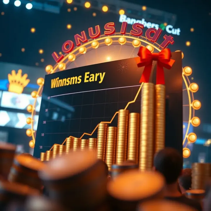 Graphic showing increased winnings and bonus growth on BangBet platform