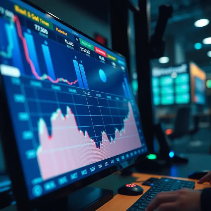 Graph showing betting trends and signal analysis on a digital platform