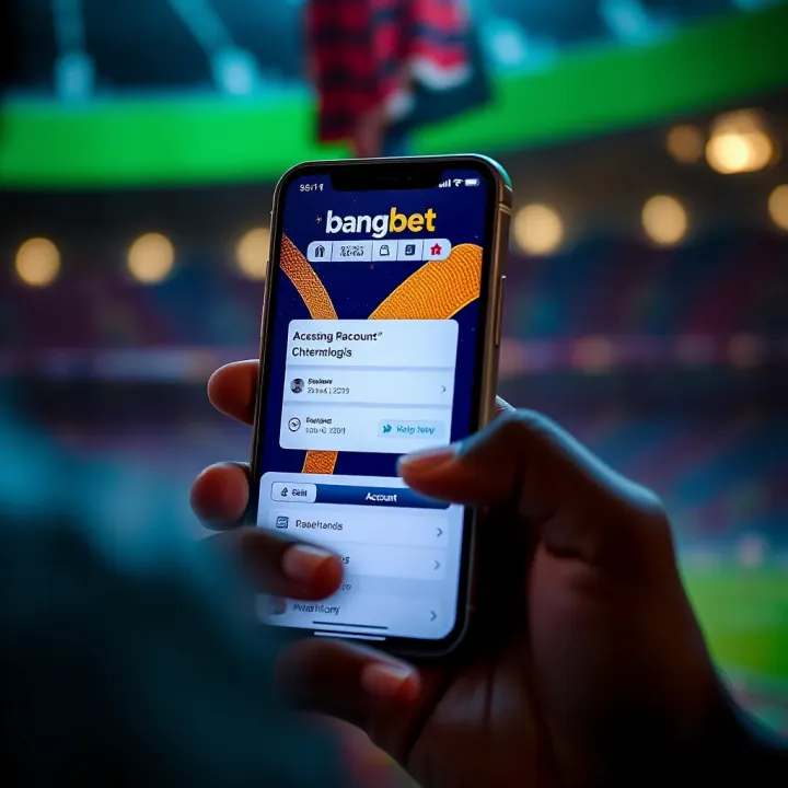 User entering credentials on a mobile device to access BangBet Nigeria