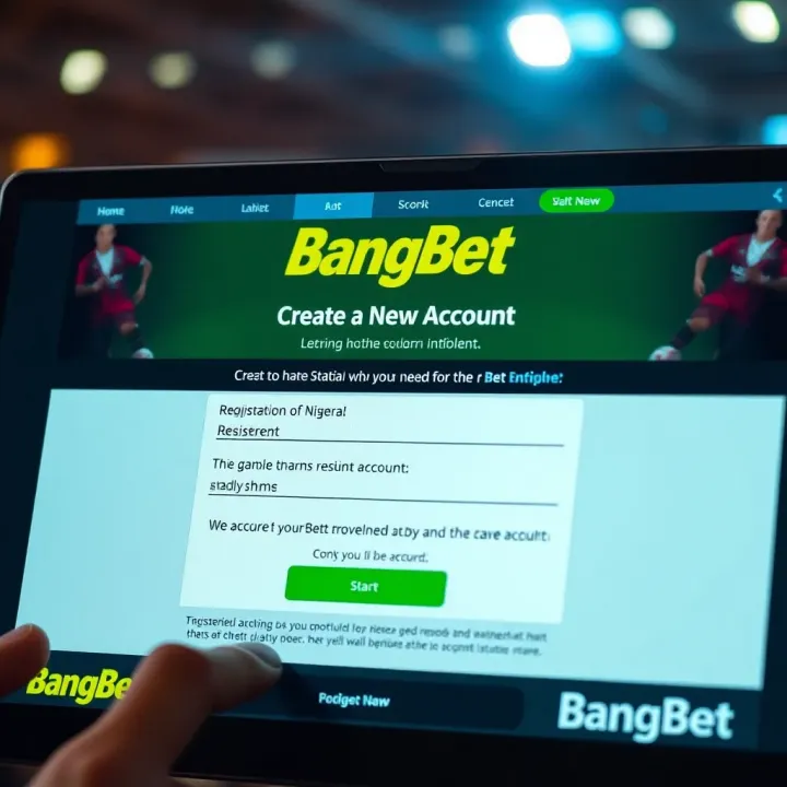 Secure registration screen on a digital platform for BangBet Nigeria