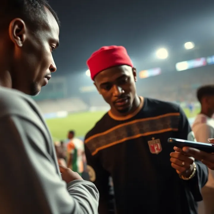 Nigerian sports fans checking live betting options on a mobile device