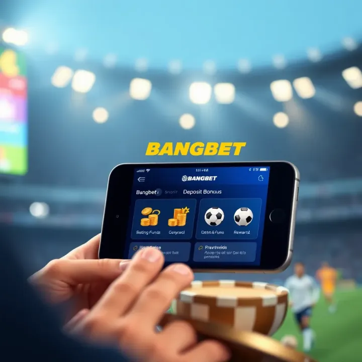Illustration showing a mobile device displaying Bangbet’s third deposit bonus offer with icons representing increased betting funds and rewards