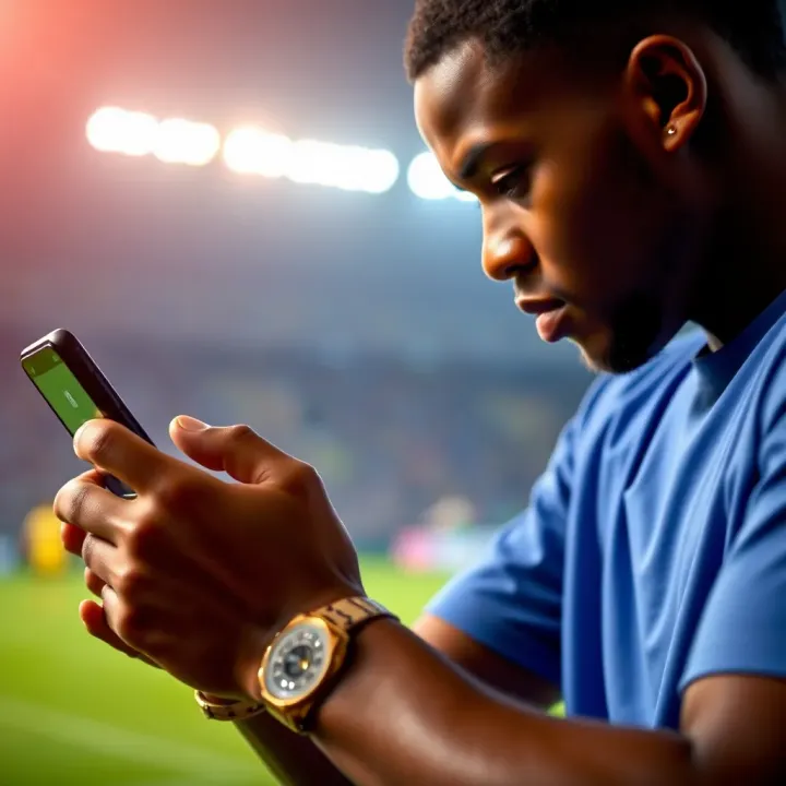 Comparing User Experience on BangBet and BetKing User interacting with a sports betting platform on a smartphone showing odds and betting options