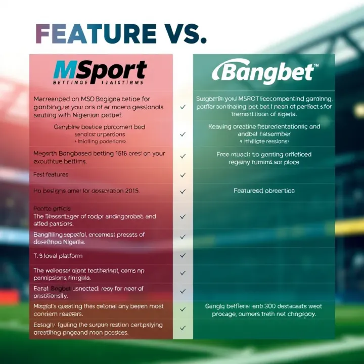Comparing MSport and Bangbet for Nigerian Bettors