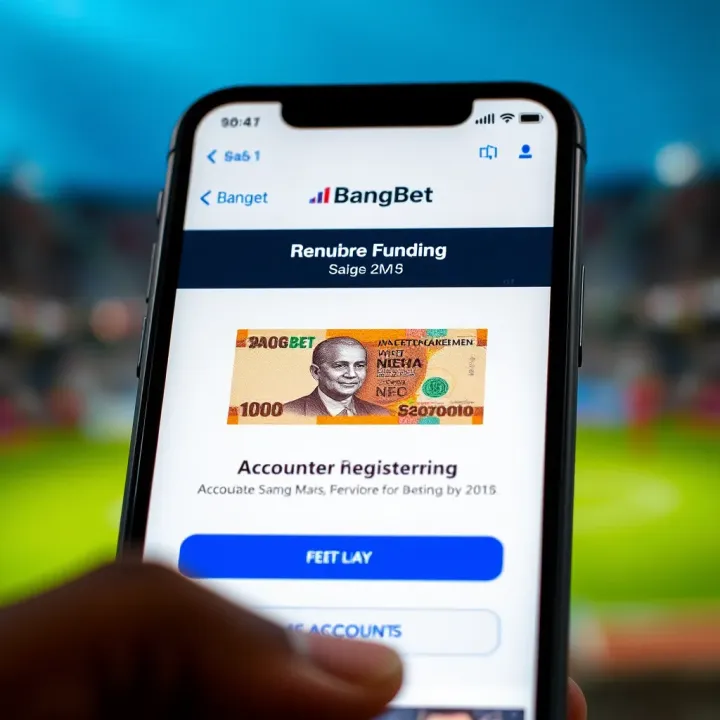 Illustration of mobile phone showing account funding options with Nigerian Naira currency