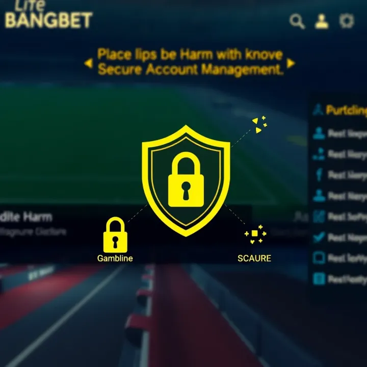 Guidelines for Secure Account Management on Lite BangBet Illustration of secure account management with shield and lock symbols