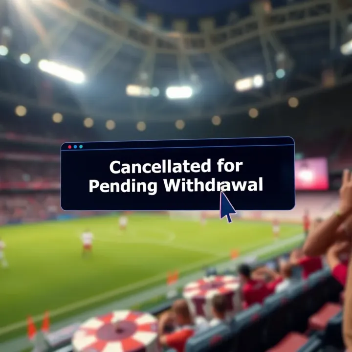Notification alert indicating cancellation of pending withdrawal request
