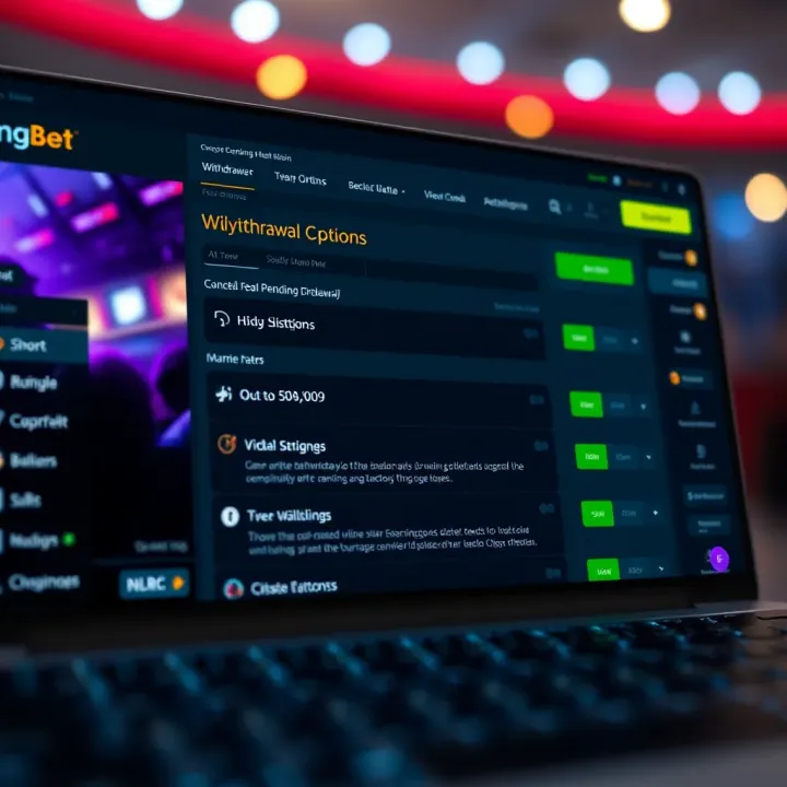 User interface showing withdrawal options on Bangbet platform