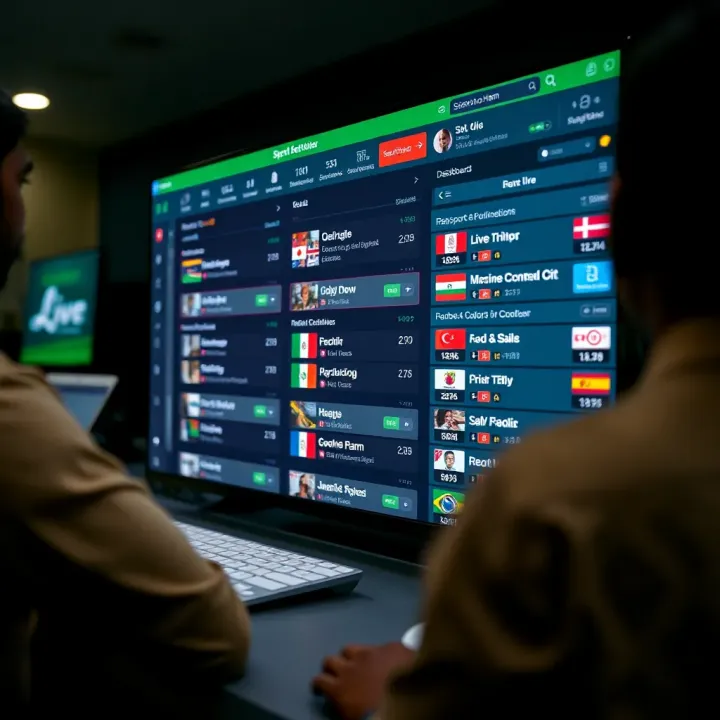 Dashboard showing live sports betting options on Bangbet platform