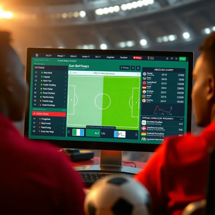 Graphical interface showing Nigerian football betting tools and resources for enhancing score prediction accuracy