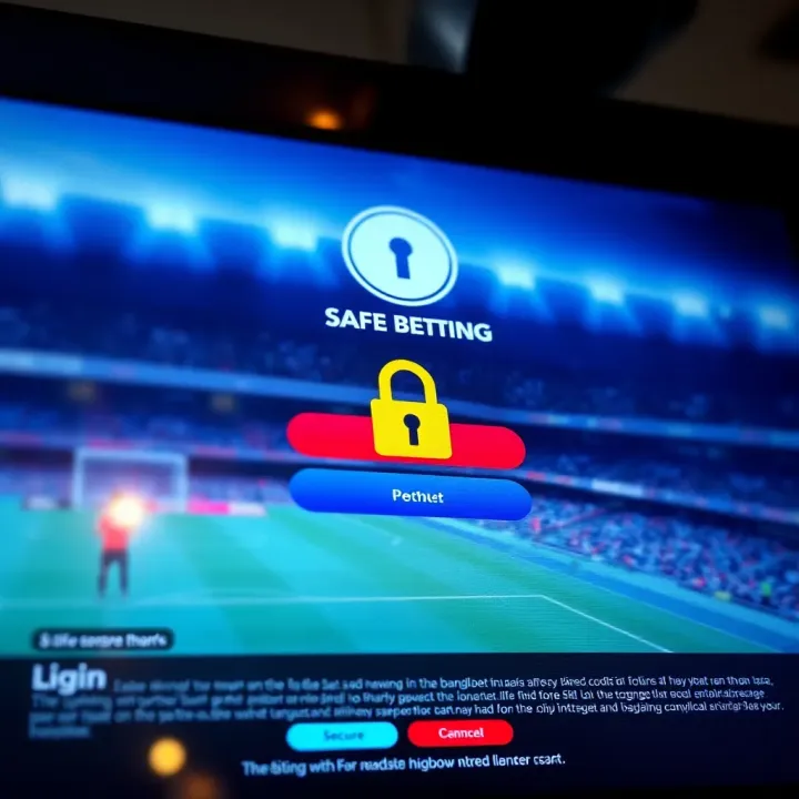 Secure login screen with password protection and security icons representing safe betting environment in Nigeria