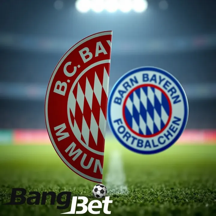 Bayern Munich football club logo alongside BangBet sportsbook emblem symbolizing partnership