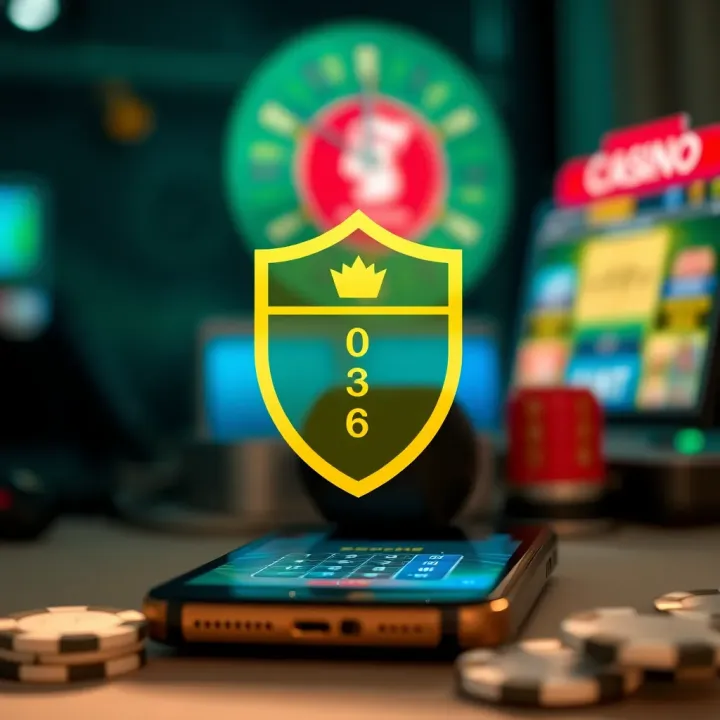 Security and Benefits of USSD Casino Codes in Nigeria's Gaming Sector Illustration of secure mobile casino gaming with shield and keypad symbols